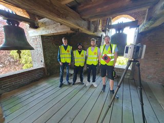 Laserscanningaufnahme des Glockenturms der St. Stephanuskirche in Schortens