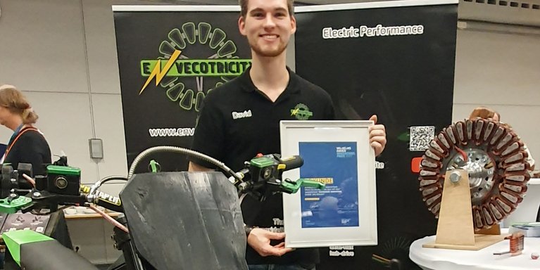 David Schoone gewinnt mit seinem Start Up Envecotricity den Sonderpreis "Technische Innovation" (Foto: privat)