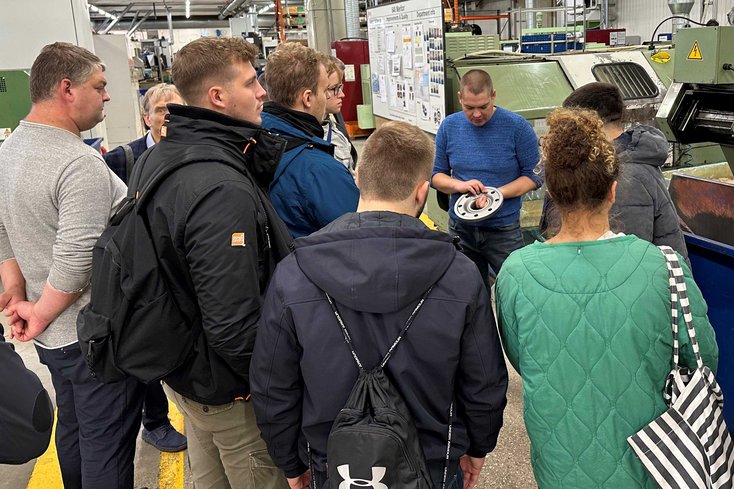 Studienexkursion zum Unternehmen „Leax-Rēzekne“ (Foto: Jade HS)