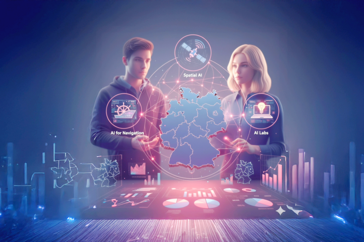 Wissenschaftler_innen, Datenströme und Deutschlandkarte