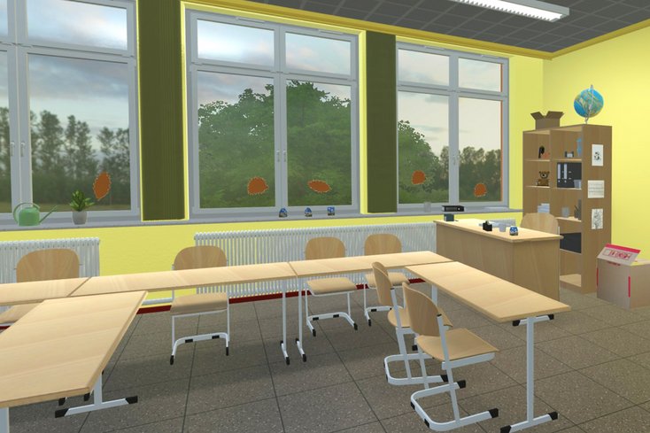 Mit einer App können die Kinder ihre Fähigkeit trainieren, Klänge im Klassenraum zu orten.