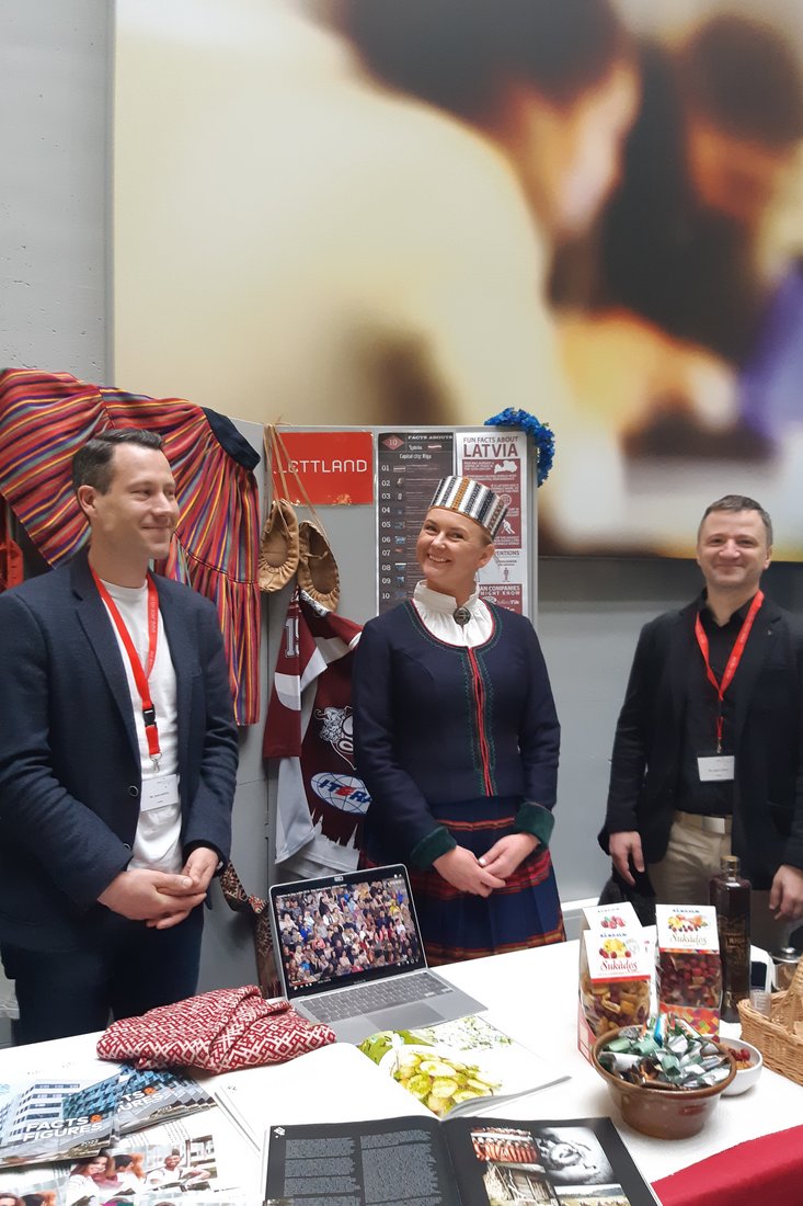 Messestand im Rahmen der internationalen Messe (Foto: Sarah Oetken/Jade HS)