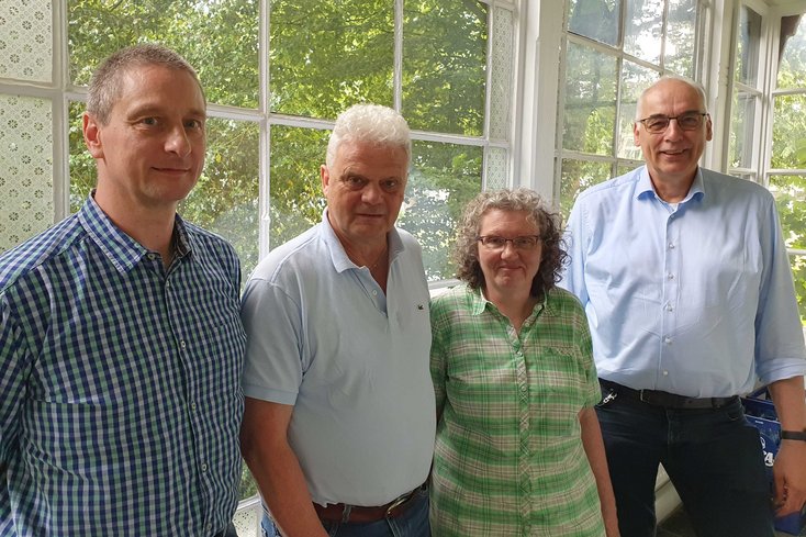 Holger Ziera, Matthias Andres, Gabriele Wenzl und Dr. Bert Albers (v.l.) (Foto: Jan Theilken / Jade HS)