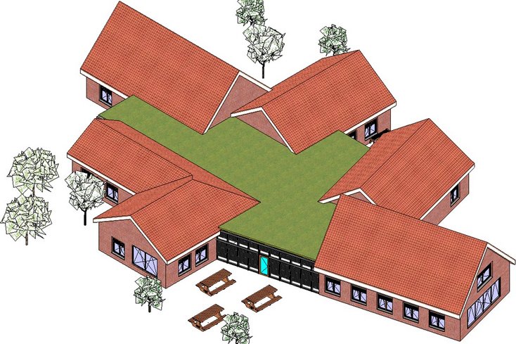 Das realitätsgerechte BIM-Modell in 3D enthält alle Details für die Bauphase. Foto: Arbeitsgruppe Lüttje Loog/Interdisziplinäres Lehrprojekt der Jade Hochschule und der Hochschule Emden/Leer