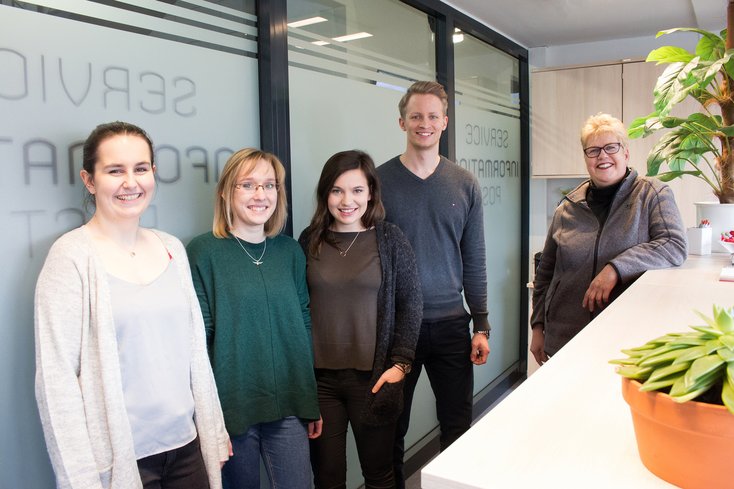 v.l.n.r.: Fenja Becker, Anna Bohlen, Sophie Richter, Jan-Hendrik Fricke und Kerstin Röder-Harms.
