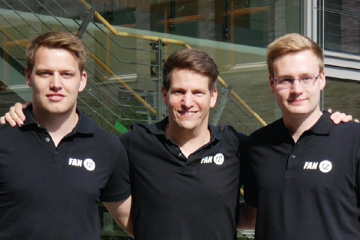 Das Fan12-Team: (v. l.) Bjarne Wiesehan, Thomas Hayen und Adrian Jagusch (Foto: Janneke Mertens-Fabian/Gründungszentrum Universität Oldenburg)