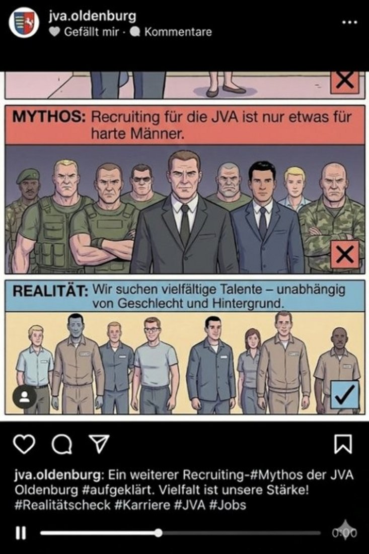 Mit Hilfe von KI generierter Comicentwurf der Gruppe I für die JVA Oldenburg (Bild: Marius Moch)