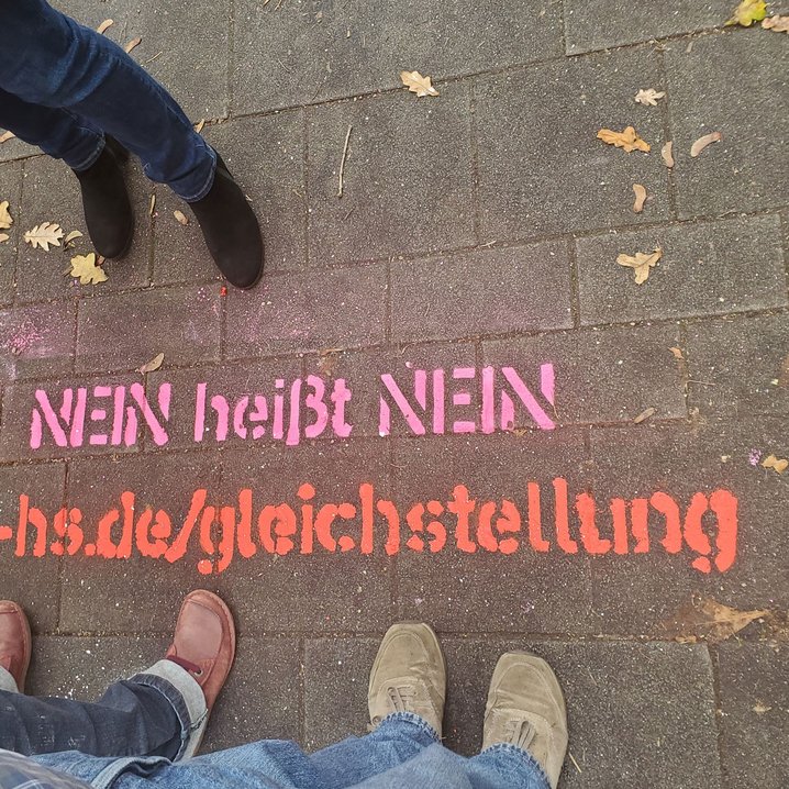 „Nein heißt Nein“ - Gleichstellungsstelle ruft an allen drei Studienorten dazu auf hinzuschauen und Unterstützungsangebote anzunehmen. (Foto: Anna Klauke/Jade HS)
