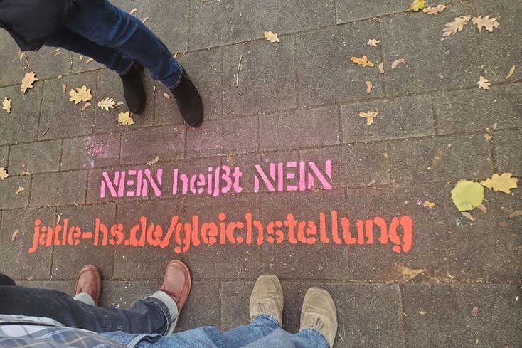 „Nein heißt Nein“ - Gleichstellungsstelle ruft an allen drei Studienorten dazu auf hinzuschauen und Unterstützungsangebote anzunehmen. (Foto: Anna Klauke/Jade HS)
