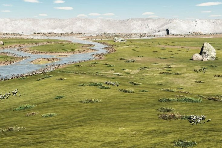 Ansicht eines 3D-Modells einer nach-eiszeitlichen Landschaft in Norddeutschland. Foto: Jade Hochschule
