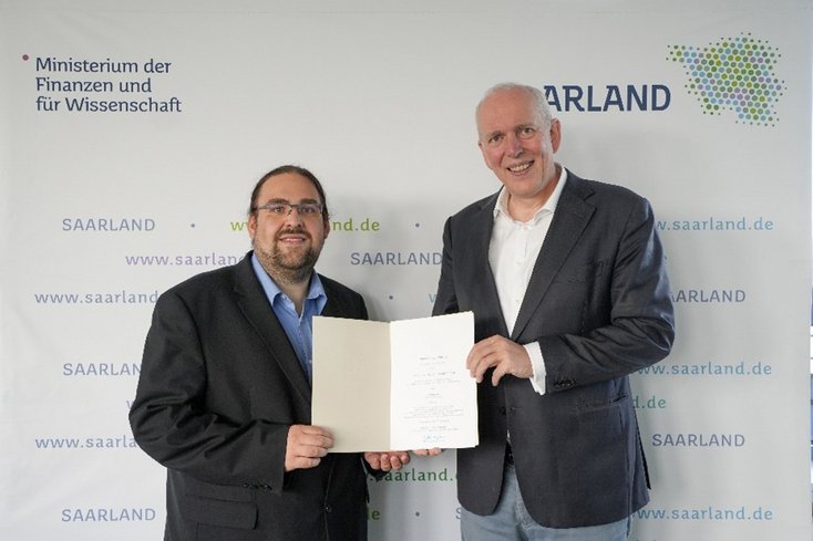 Dr. Christoph Tholen und Minister Jakob von Weizsäcker (Bild: C. Tholen)