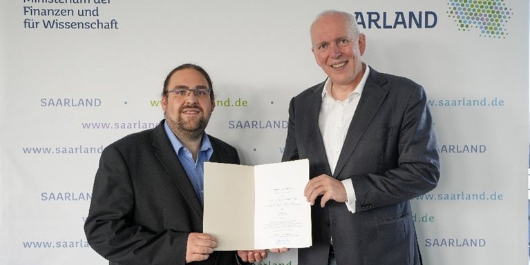 Dr. Christoph Tholen und Minister Jakob von Weizsäcker (Bild: C. Tholen)