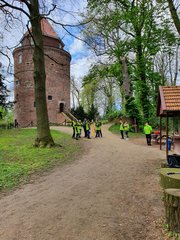 Vermessung des Geländes der Burg Stickhausen