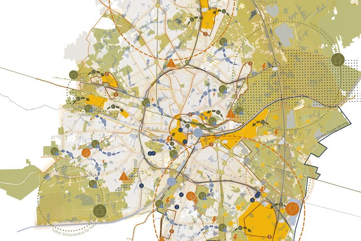 Ein Plan der Stadt Oldenburg auf dem Daten zum Thema Wasserhaushalt visualisiert werden