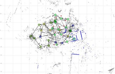 Grafik der Laserscanning-Standpunkte für die Vermessung des Kirchhofs der St. Magnuskirche in Sande