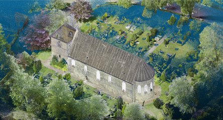 Laserscanning-Punktwolke der St.-Stephanus-Kirche in Schortens
