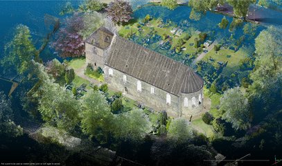Laserscanning-Punktwolke der St.-Stephanus-Kirche in Schortens