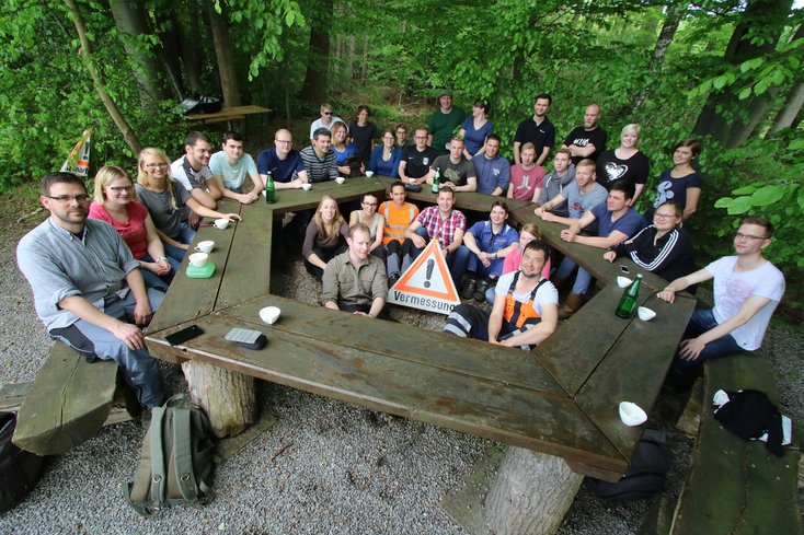 Gruppenbild der Teilnehmer der Hauptvermessungsübung 2017