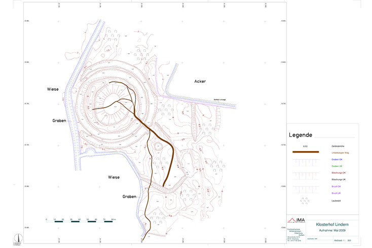 Darstellung der Messergebnisse: Topografische Karte 1:500