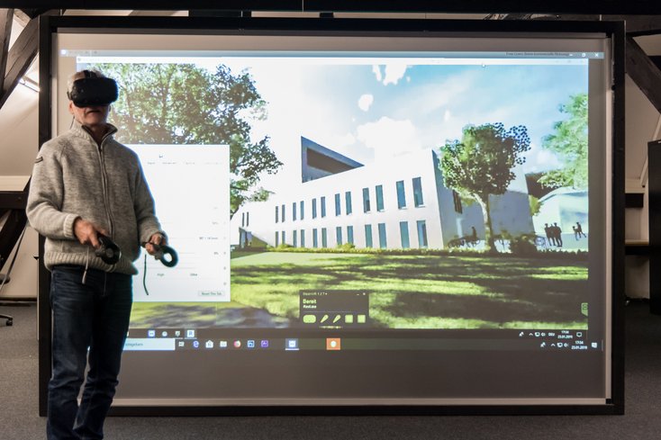 VR-Brille im 3D-Labor