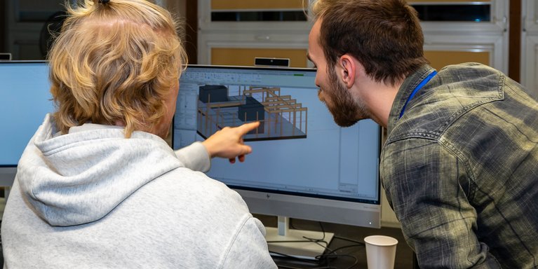 Teamwork im Planungswettbewerb (Foto: Loreen Zeisberg / Jade HS)