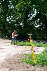 Topographische Aufnahme des Messgebiets mittels GNSS