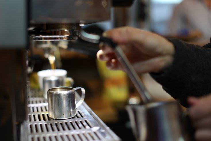 Nahaufnahme einer Espressomaschine