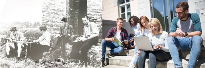 Draussen lernen / früher und heute 