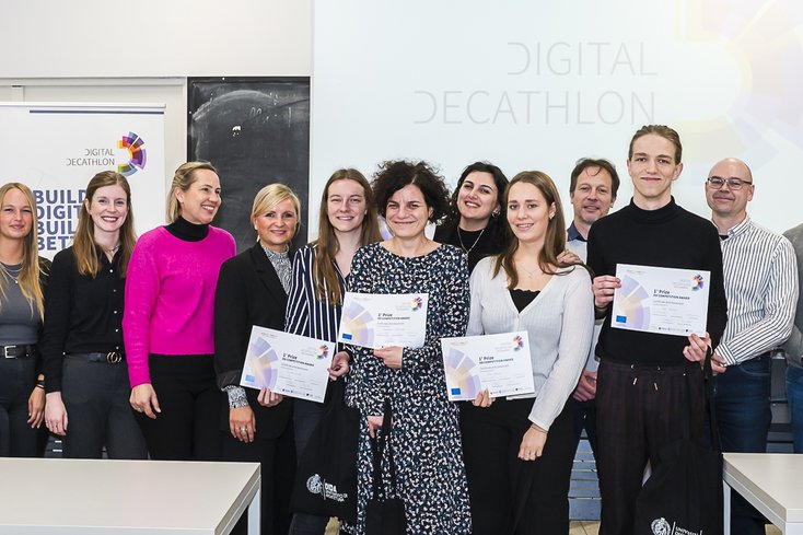 Siegerehrung im Digital Decathlon (Foto: Ireneusz Czmoch / Politechnika Warszawska)