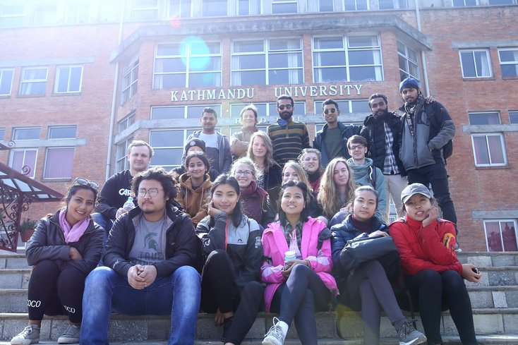 Deutsch-nepalesische Freundschaft: Im Februar diesen Jahres besuchten Studierende der Jade Hochschule die Partnerhochschule in Kathmandu. Foto: Kathmandu University