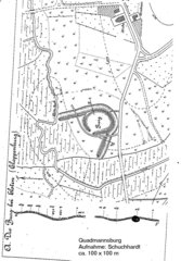 Aufnahme der Quatmannsburg von 1905 durch Schuchardt