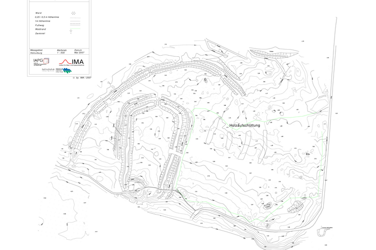 Topographische Karte 1:500 der Burg Bederkesa 