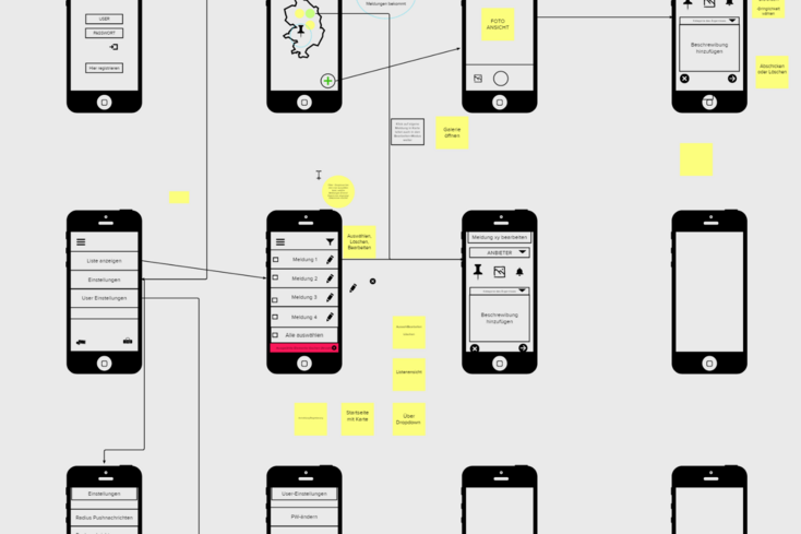 Erster grafischer Entwurf der App (Grafik: Jannes Wykhoff) 