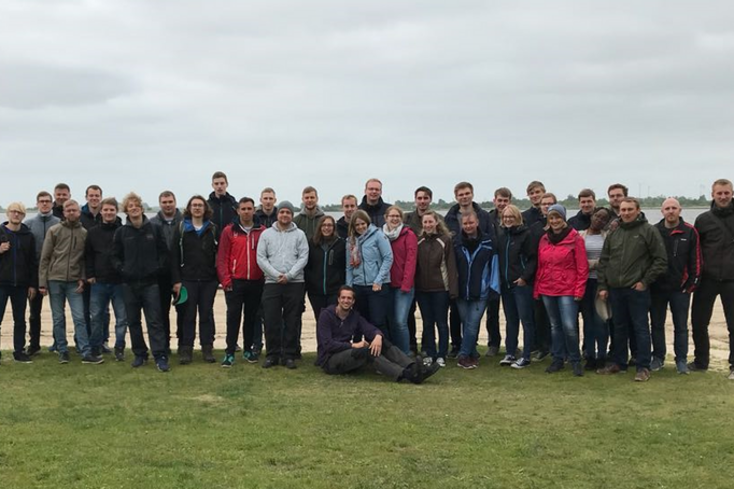 Gruppenbild der Teilnehmer der Hauptvermessungsübung 2018