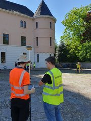 Studierende vermessen den Schlosspark Jever 2024