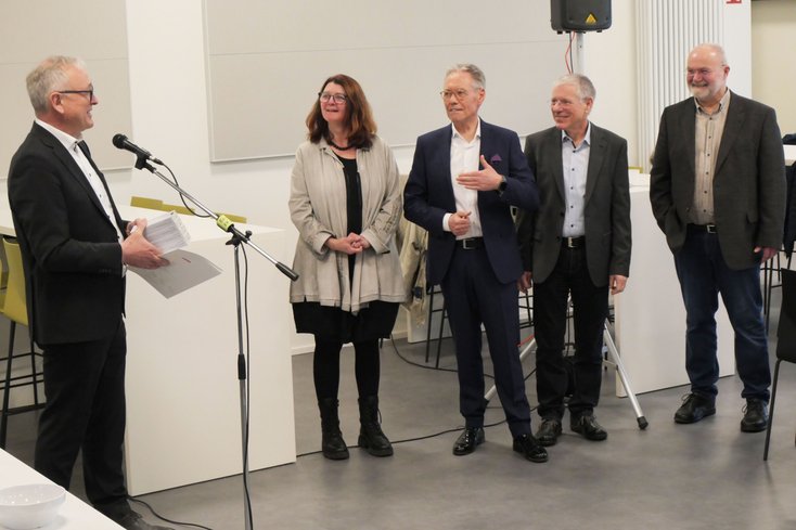 Prof. Dr. Manfred Weisensee, Präsident der Jade Hochschule, bedankte sich für die jahrelange Zusammenarbeit. (Foto: Jade HS/Daniela Wrage)
