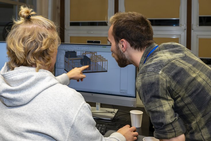 Teamwork im Planungswettbewerb (Foto: Loreen Zeisberg / Jade HS)