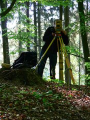 Topographische Aufnahme des Messgebiets