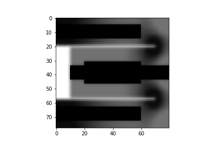 Den Vorgang, mit dem der Algorithmus den schwingenden Energiewandler entwirft, kann man mit dem Steinmeißeln vergleichen: Der Algorithmus geht von einer einfachen Grundform aus, deren Maße dem maximalen Platz entsprechen, der für das Bauteil zur Verfügung steht. Nach und nach berechnet der Algorithmus, welche Bereiche im Material entfernt werden können. Die Abbildung zeigt, wie der Algorithmus im Projekt optiMUM den Entwurf eines Energiewandlers optimiert. In den weiß dargestellten Bereichen befindet sich Luft, die grauen und schwarzen Bereiche stellen Material dar. Im Lauf der Berechnungen verändert sich die Form und Oberfläche des Materials, also der grau-schwarzen Anteile. Ausnahme: Die Bereiche, auf denen die Masse aufgebracht wird, welche Schwingung aufnimmt und in Energie wandelt, darf der Algorithmus nicht verändern. Foto: Jade Hochschule/Projekt optiMUM