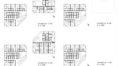 Grundrisse KG und 2. OG bis 8. OG