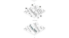 Sprengaxonometrie Nutzung und Formfindung