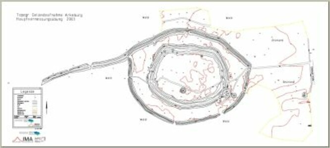 Topographische Geländeaufnahme der Arkeburg