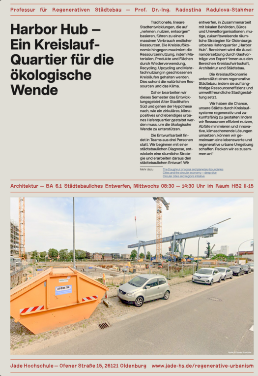 Städtebaulicher Entwurf Harbor Hub — Regenerativer Städtebau, Radulova-Stahmer