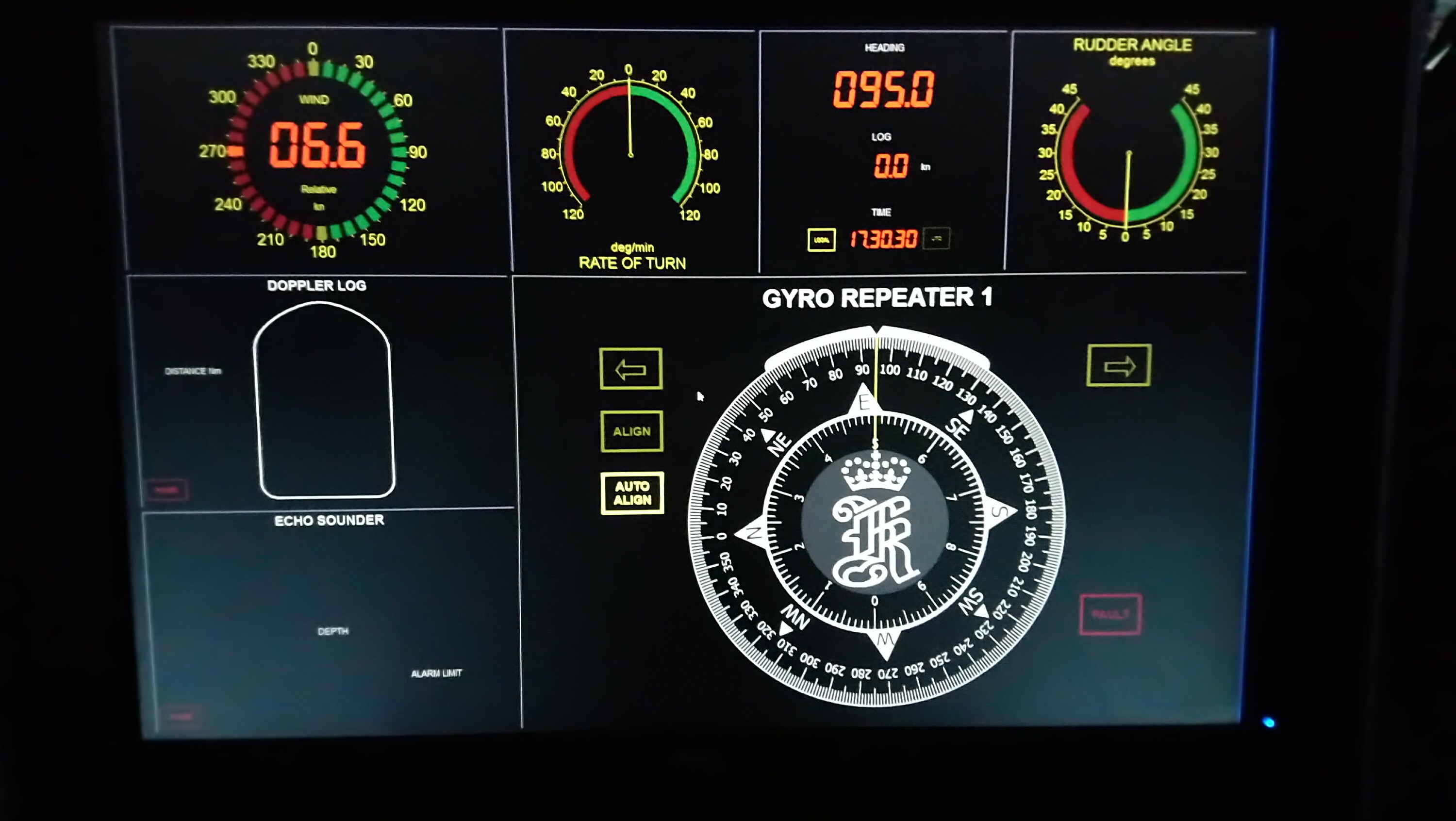 "Backbord ... Steuerbord": Im Schiffsführungssimulator ... Foto: V. Sasse "Backbord ... Steuerbord": Im Schiffsführungssimulator ... Foto: V. Sasse