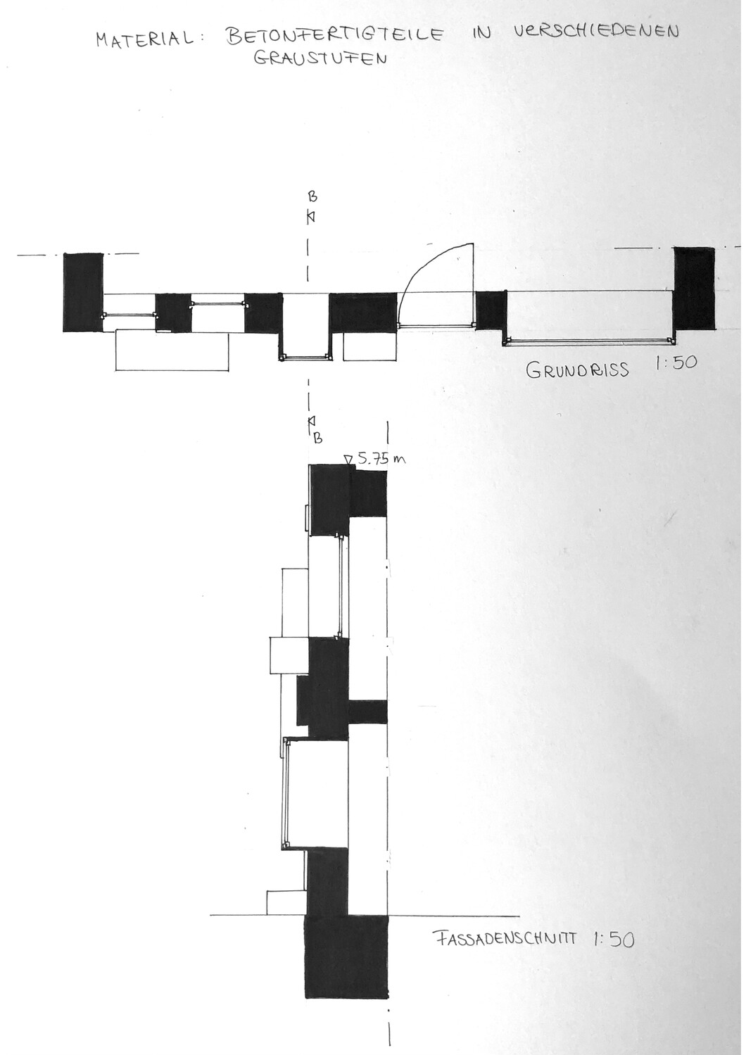 Stegreif 3 Fassadengestaltung Variante 1