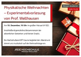 Einladung zur Weihnachtsvorlesung