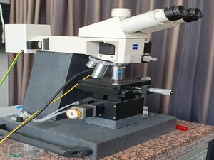 optisches Mikroskop mit Kraftmikroskop