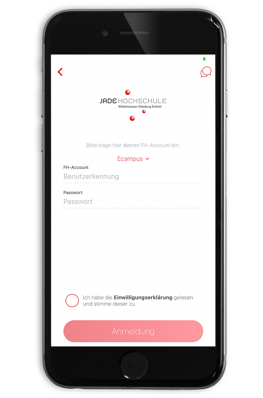 Mockup IPhone mit Seitenansicht für Noten der Uni Now App