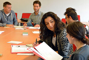 Students in a German class