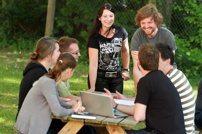Studierende am Campus Studierende am Campus